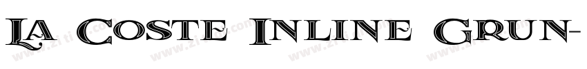 La Coste Inline Grun字体转换